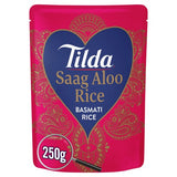 Tilda Saag Aloo Basmati Microwave Rice 250g (British brand)