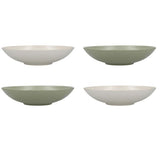 KitchenCraft Stoneware Coupe 22cm Bowl Set, Green