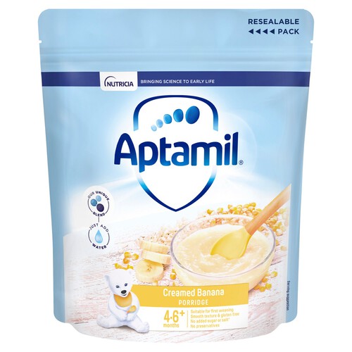 Aptamil Creamed Banana Porridge Baby Cereal 4-6+ Months