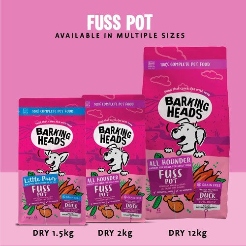 Barking Heads Little Paws Fuss Pot Duck dry dog food 1.5kg - British product