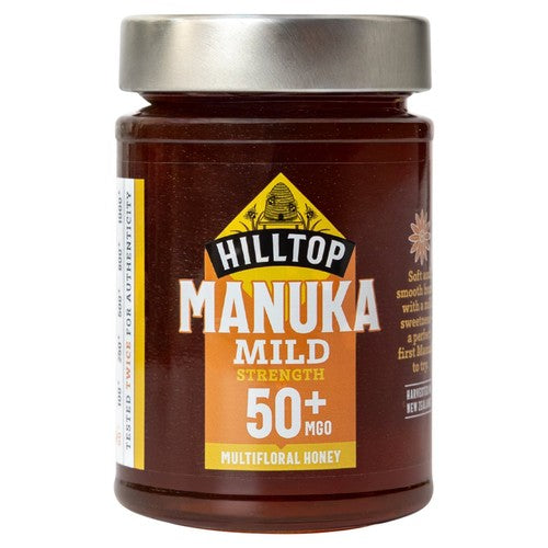 Hilltop Honey Manuka MGO50+ honey 225g, UK version