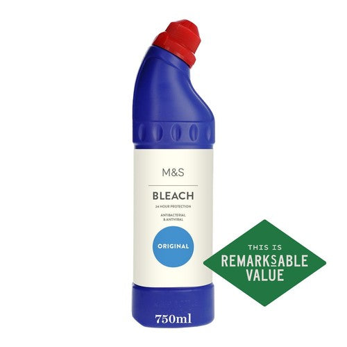 M&S Original Thick Bleach 750ml, imported from the UK