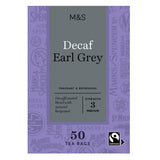 M&S Decaf Earl Grey tea bags 50 pack, imported from the UK