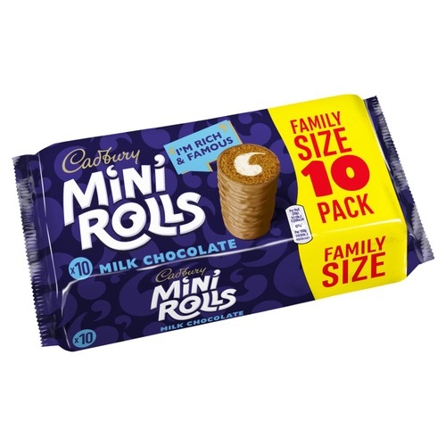 Cadbury Mini Rolls milk chocolate family size - British product