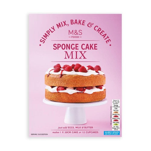 M&S sponge cake mix 500g, imported from the UK