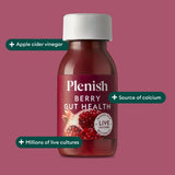 Plenish berry gut health shot, imported from the UK