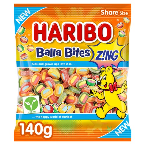 Haribo Balla Bites Zing fizzy fruit gums - British product