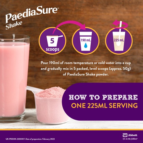 PaediaSure Shake Strawberry Nutritional Supplement Powder 1-10 Yrs