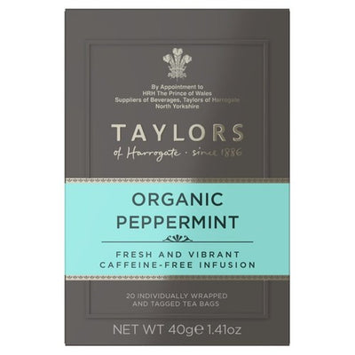 M&S Taylors Of Harrogate Organic Peppermint Teabags Herbal Tea 20 Pack- Buy online at McGrocer