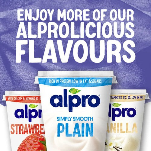 Alpro dairy-free soya yogurt alternative with mixed berries - British product