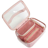 MS Womens 4 Piece Make Up Bag Set Pale Pink
