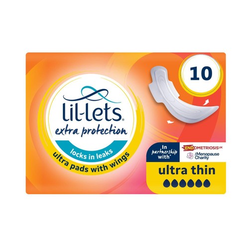 Lil-lets extra protection ultra pads for heavy flow, UK version