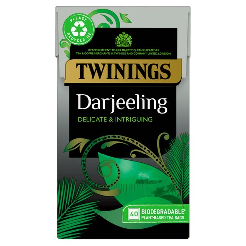 Twinings Darjeeling tea bags 40 pack (British brand)