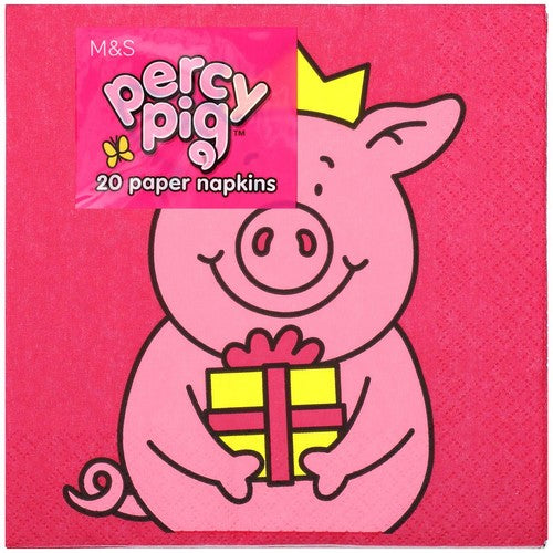 M&S Percy Pig napkins 20 per pack, imported from the UK