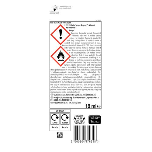 Glade Sense & Spray Refill Vibrant Raspberries