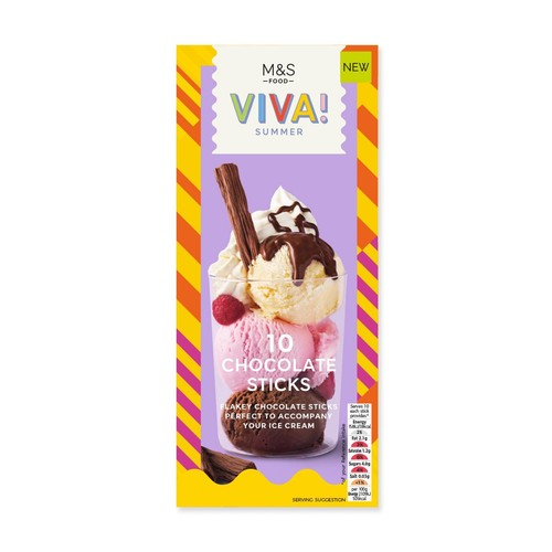 M&S milk chocolate sticks 75g, imported from the UK