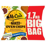 McCain crinkle cut oven chips prepared with sunflower oil, imported from the UK