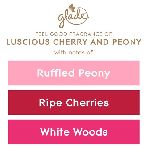 Glade Large Scented Candle, Peony & Cherry