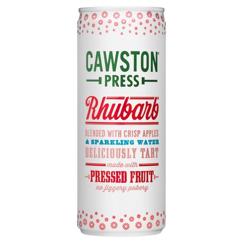 Cawston Press sparkling rhubarb drink 4 x 250ml, UK version