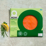 Mowi organic mild smoked salmon slices 100g, imported from the UK