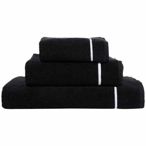 M&S Kelly Hoppen Beretta Stitch bath sheet black white - imported from the UK