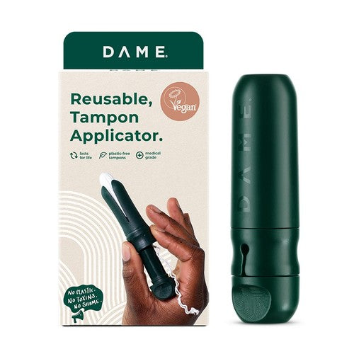 DAME reusable tampon applicator with 3 organic tampons - British product