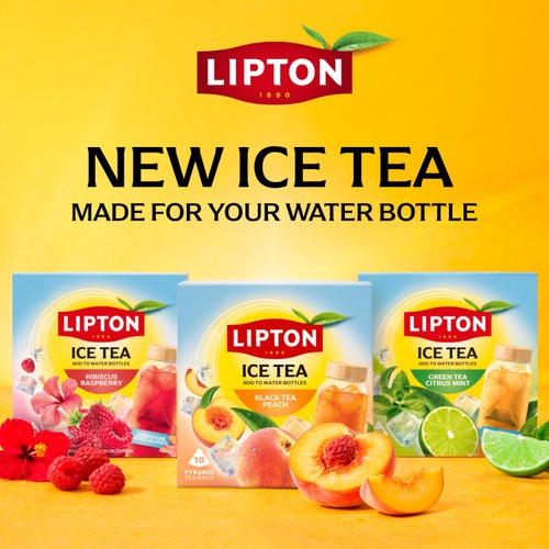 Lipton iced tea peach cold brew bags 10 count - British product