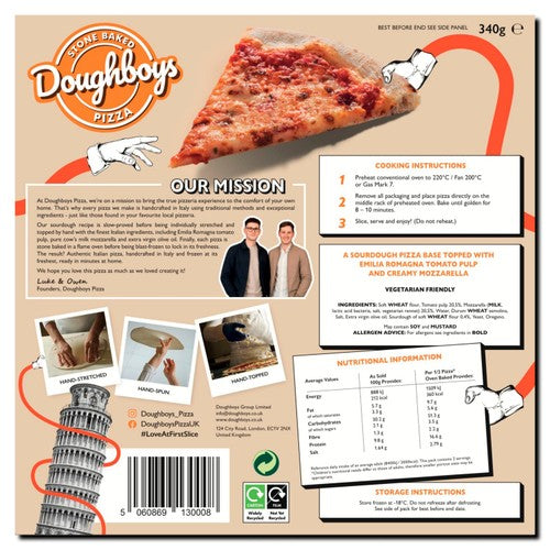 Doughboys Classic Margherita Pizza 340g - British product