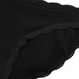 MS Womens Cotton Rich  Lace Bikini Knickers 8 Black