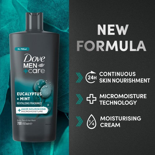 Dove mint and eucalyptus shower gel 700ml - British product