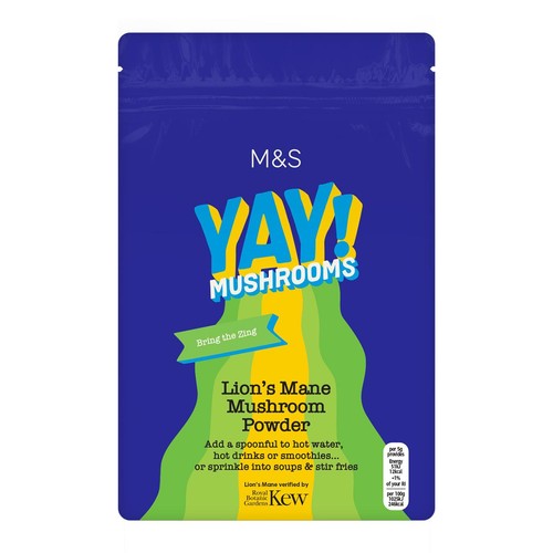 M&S Lion's Mane mushroom powder 100g, imported from the UK