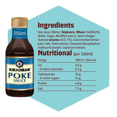 Kikkoman Poke Sauce dressing 250ml, UK version