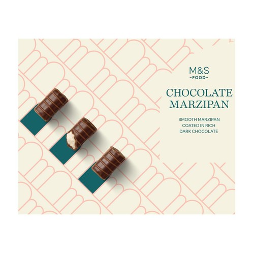 M&S Chocolate Marzipan dark chocolate bar 138g, imported from the UK