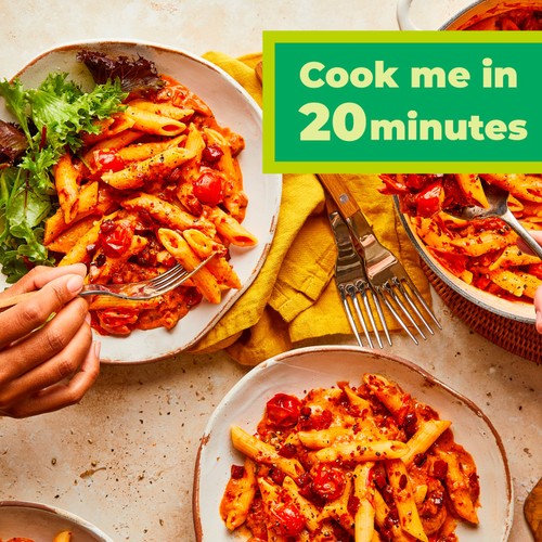 Simply Cook creamy chorizo penne pasta meal (British brand)