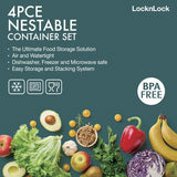 Locknlock nestable rectangular container 4-piece set, UK version