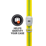 Go Travel yellow and green combi luggage strap, UK version