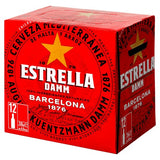 Estrella Damm Spanish lager 330ml pack - British product