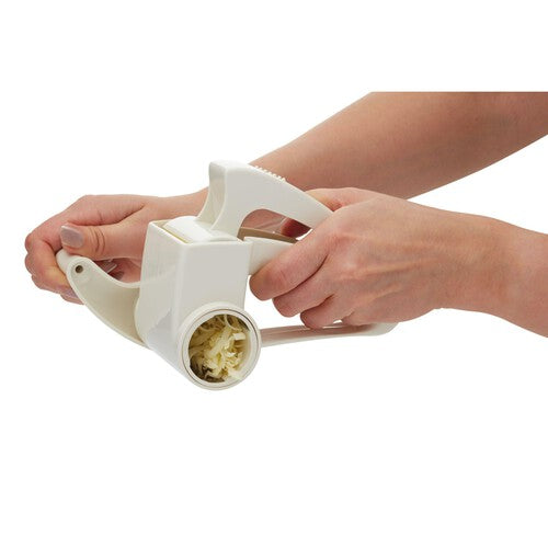 KitchenCraft Plastic Rotary Grater Mill with Three Blades, Display Boxed