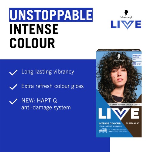 Schwarzkopf hair dye LIVE Intense Colour 890 Espresso Martini (British brand)