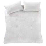 Catherine Lansfield Seersucker Double Duvet Set White