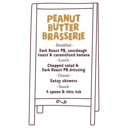 Pip & Nut dark roast crunchy peanut butter 300g, imported from the UK