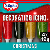 Dr Oetker 4 Christmas Glitter Decorating Writing Icing