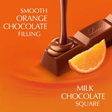 Lindt chocolate bar milk orange 38g, UK version