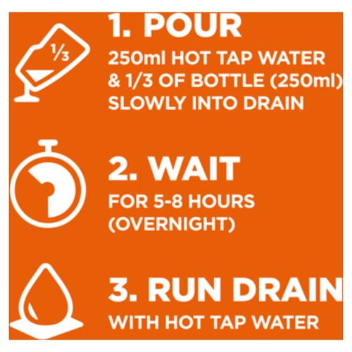 Mr Muscle biodegradable drain unclogger, imported from the UK
