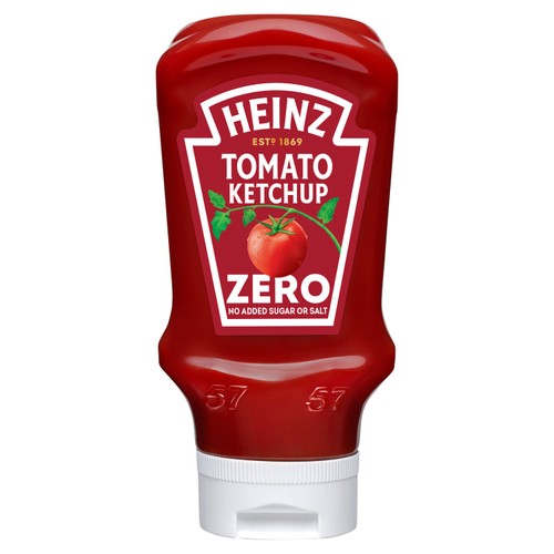 Heinz tomato ketchup no added sugar or salt 425g, UK version