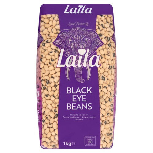 Laila Black Eye Beans dried 1kg, UK version