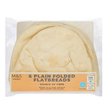 M&S white folded flatbreads 6 x 35g, imported from the UK