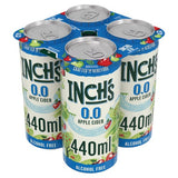 Inch's medium apple alcohol free cider 4x440ml cans, UK version