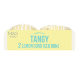 M&S lemon curd iced buns 2 per pack, imported from the UK