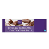 M&S milk chocolate mini rolls 6 pack, imported from the UK